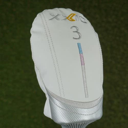 XX10 3 FAIRWAY WOOD HEADCOVER 3W WOMEN'S LADIES SOCK WHITE / GRAY ~ LOOK!!