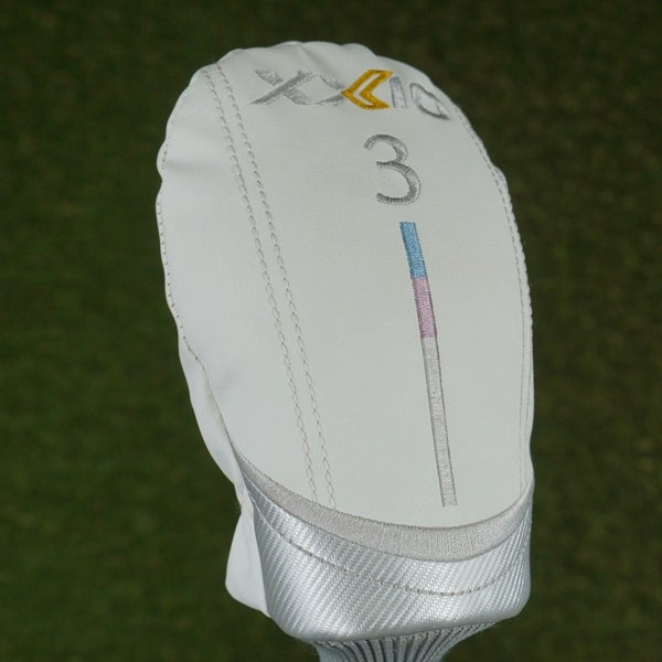 XX10 3 FAIRWAY WOOD HEADCOVER 3W WOMEN'S LADIES SOCK WHITE / GRAY ~ LOOK!!