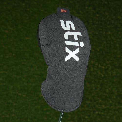 STIX 3 FAIRWAY WOOD 3W HEADCOVER GRAY / BLACK ~ LOOK!!