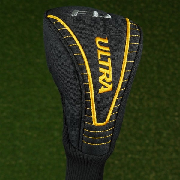 WILSON ULTRA FAIRWAY WOOD FW HEADCOVER SOCK BLACK / YELLOW ~ LOOK!!
