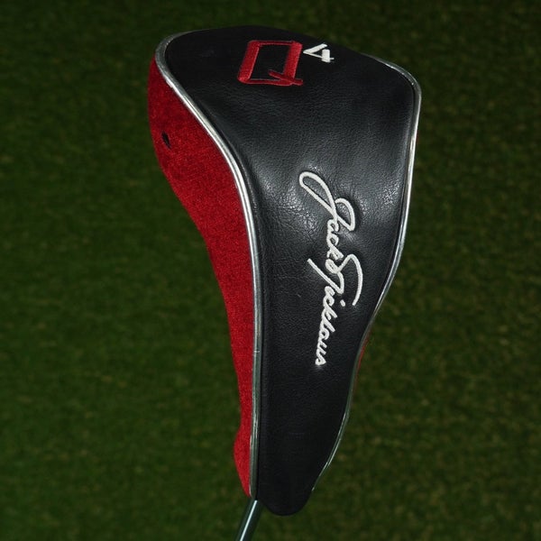 JACK NICKLAUS Q4 FAIRWAY WOOD HEADCOVER ZIPPERED BLACK / RED / SILVER ~ LOOK!!