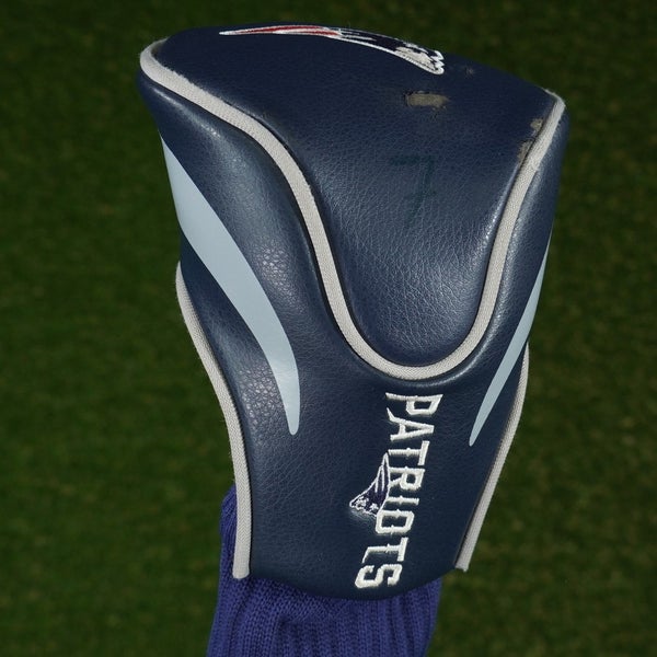 NEW ENGLAND PATRIOTS FAIRWAY WOOD HEADCOVER "X" SOCK NFL FOOTBALL BLUE / WHITE