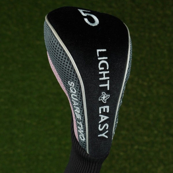 SQUARE TWO LIGHT & EASY 5 FAIRWAY WOOD 5W HEADCOVER LADIES WOMEN SOCK BLACK/PINK