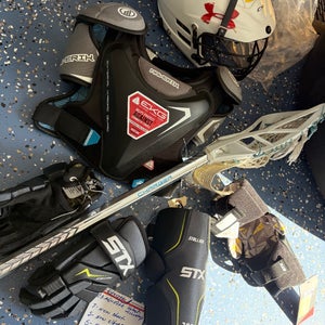 Lacrosse equipment, full set up needs all standard small youth