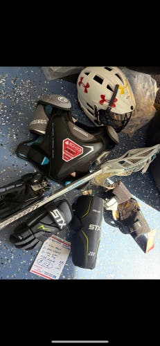 Lacrosse equipment, full set up needs all standard small youth