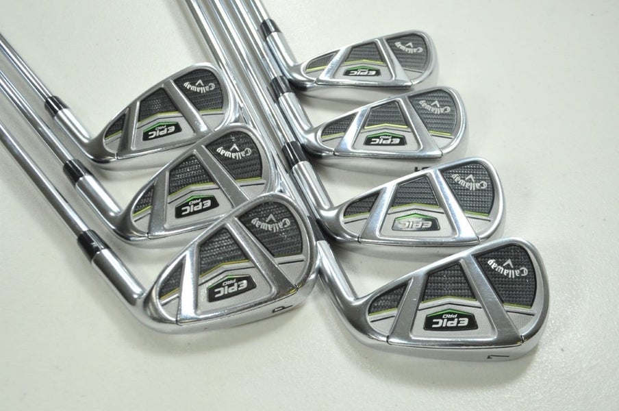 Callaway Epic Pro 4-PW Iron Set Stiff Flex Right Project X LZ 6.0 Steel # 199782