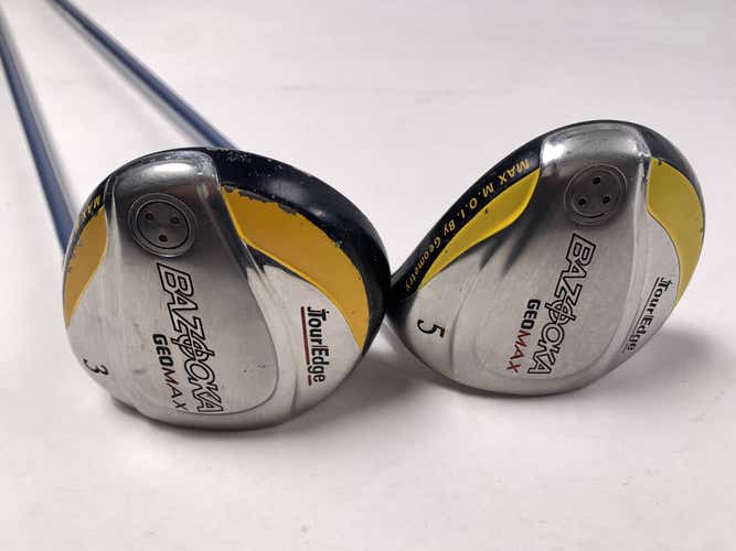 Tour Edge Bazooka Geomax 3 & 5 Fairway Wood Set 15* 18* GeoMax Ladies RH