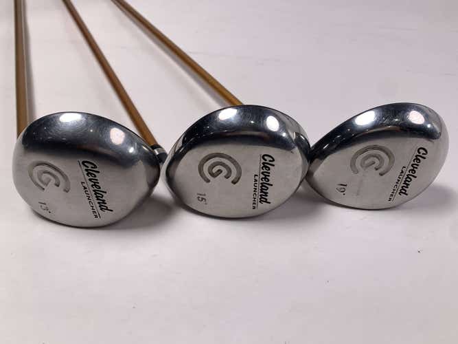 Cleveland Launcher Wood Set 2 3 5 | 13* 15* 19* Launcher Gold 65g Stiff Mens RH