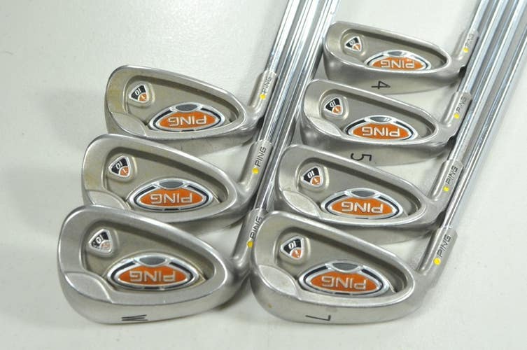 LEFT HANDED Ping i10 4-W Iron Set Stiff Flex Yellow Dot CFS Steel #207741