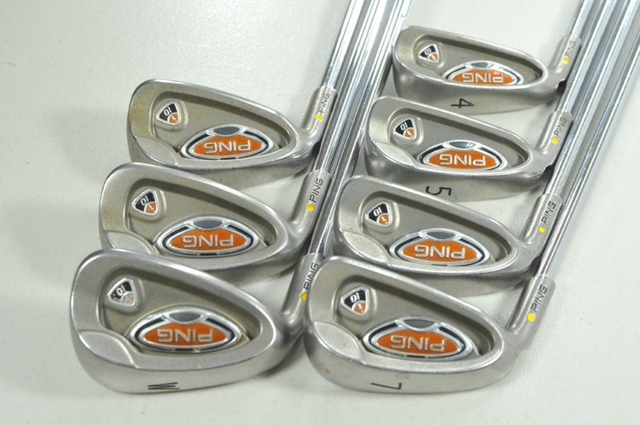 LEFT HANDED Ping i10 4-W Iron Set Stiff Flex Yellow Dot CFS Steel #207741