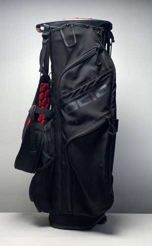 OGIO WOODE Stand Bag Black/Red 9-Way Divide Dual Strap Golf Bag
