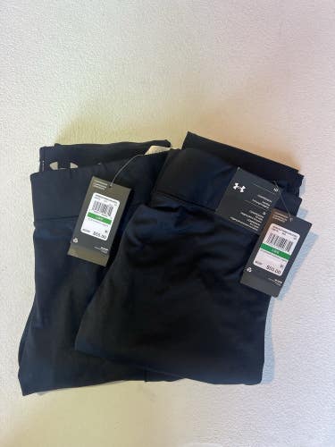 Under Armour Pack Of 2 Cold Gear Compression Tech Leggings Womens Large READ