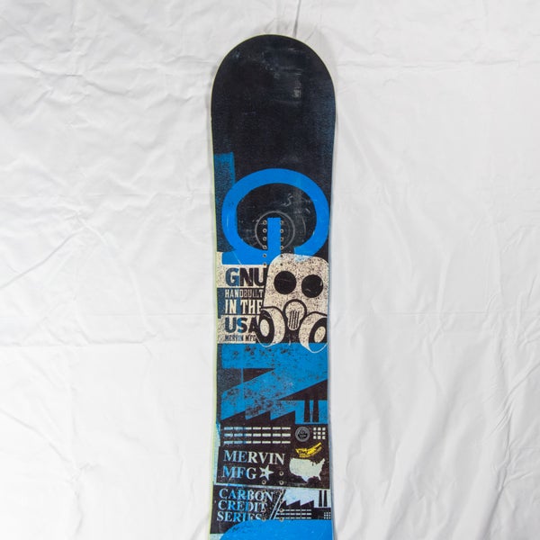 GNU Carbon Credit Series Men's Snowboard All Mountain Deck Only Medium Flex True Twin 159 cm (Used)