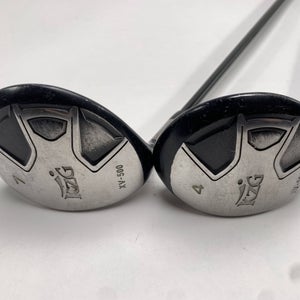 LEFTY KZG XV-500 4 & 7 Fairway Wood Set 17* 21* Fujikura Fit On Max 56g Mens LH