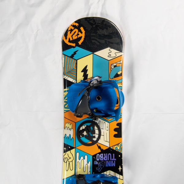 Kid's K2 Mini Turbo 90 cm Snowboard All Mountain With Bindings Soft Flex True Twin 90 cm (Used)