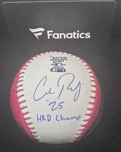 Mariners CAL RALEIGH SIGNED RAWLINGS 2025 HOME RUN DERBY MONEY Baseball Coa