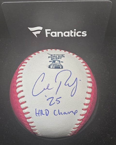 Mariners CAL RALEIGH SIGNED RAWLINGS 2025 HOME RUN DERBY MONEY Baseball Coa