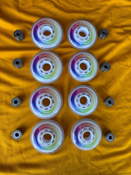 New Inline Hockey Player Wheels and Bearings (FREE CONUS SHIPPING)