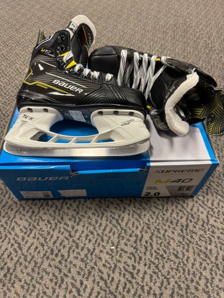 Bauer Supreme M40 Hockey Skates Extra Wide Width Size 2 (New)