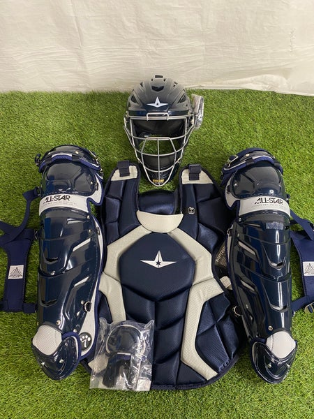 Navy & Gray Adult All Star System 7 Axis Catcher's Set (New) CKCCPRO1