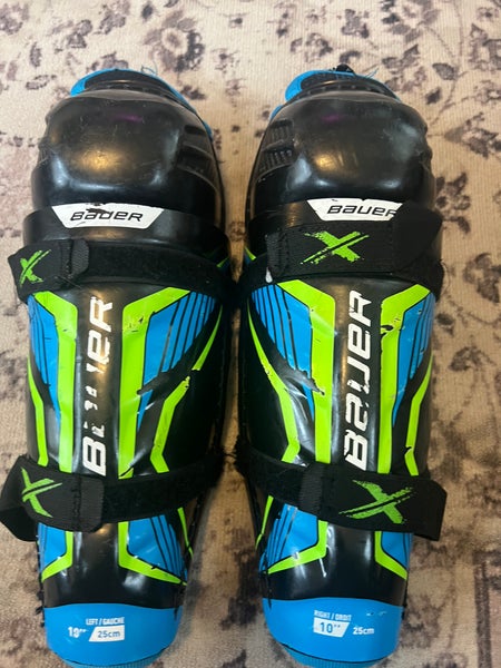 Youth Bauer X 10" Shin Pads Pro Stock (Used)