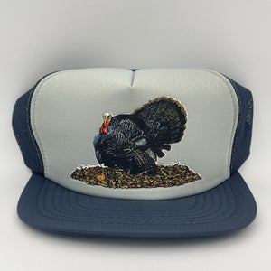 Vintage Wild Turkey Trucker Mesh Snapback Hat Cap - NEW OLD STOCK