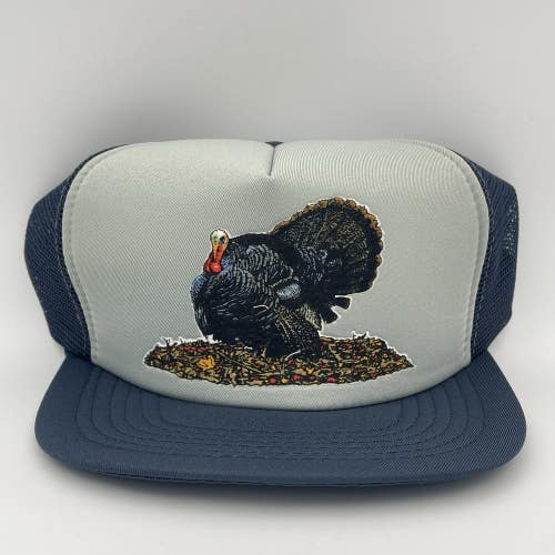 Vintage Wild Turkey Trucker Mesh Snapback Hat Cap - NEW OLD STOCK