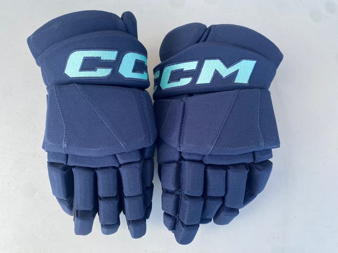 CCM JetSpeed FT1 Pro Stock Hockey Gloves 13" Navy Blue KRAKEN 90672