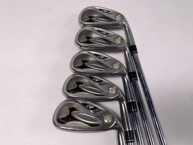 TaylorMade R7 Draw Iron Set 6-PW T-Step 90 Stiff Steel Mens RH Midsize Grips
