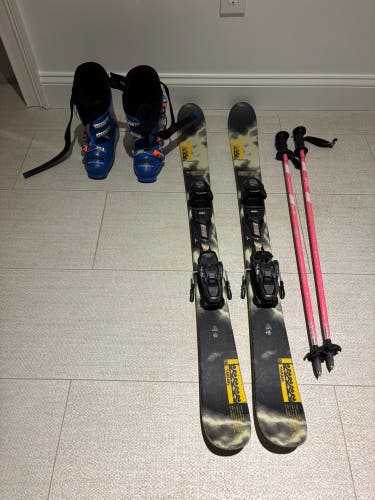 K2 Poacher 119 cm with bindings + Lange RSJ 60 boots + poles