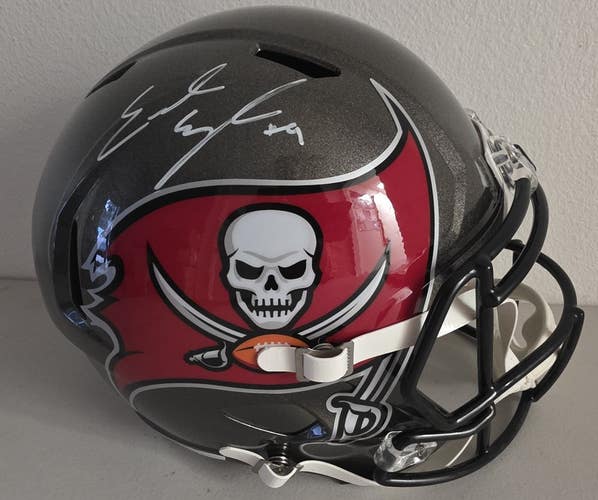 EMEKA EGBUKA TAMPA BAY BUCCANEERS SIGNED FULL SIZE HELMET REPLICA SPEED FANATICS