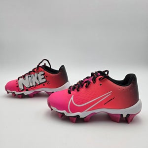 Nike Girls Hyperdiamond 4 Keystone Softball Cleats Youth Pink White (Light Used)