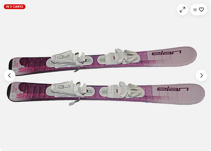 90 cm NEW 2026 ELAN SKY girls kids Skis with EL 4.5 GW size adjustable Bindings on skis