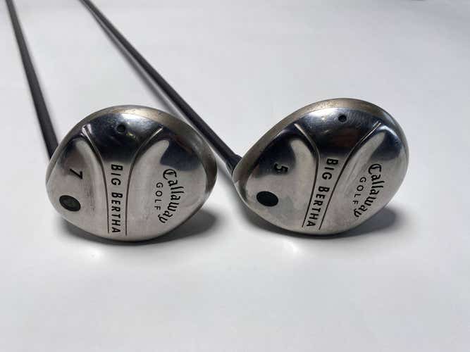 Callaway Big Bertha 2004 5 & 7 Fairway Wood Set 18* 21* Gems 55 Womens RH
