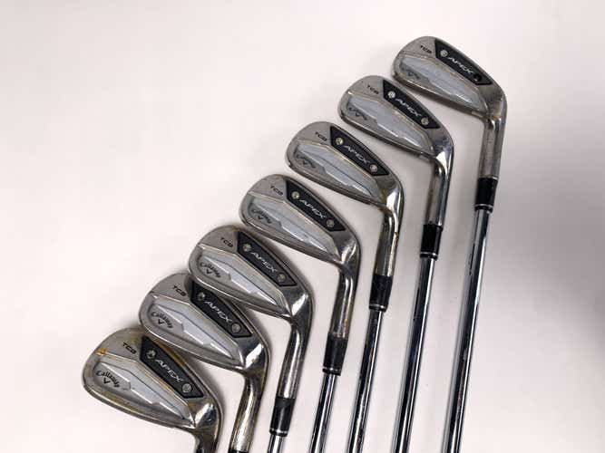 Callaway Apex TCB 24 Raw Iron Set 4-PW Project X LZ 6.0 120g Stiff Steel Mens RH