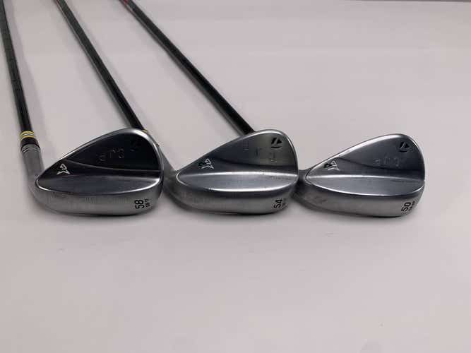 TaylorMade Milled Grind 4 Chrome Wedge Set 50* 9 | 54* 11 | 58* 11 KBS Tour RH