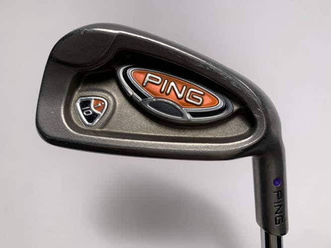 Ping i10 Single 6 Iron Purple Dot 1.5* Flat AWT Stiff Steel Mens RH