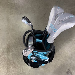 U.S. Kids Golf Lady Light AV1 Club Set 3W 4H 6 & 8 PW SW Putter JR RH HC +Bag