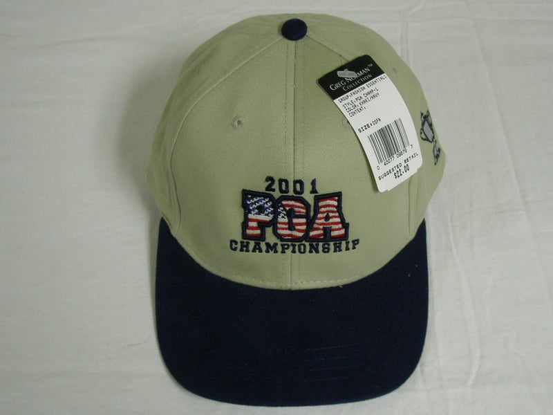 PGA Championship Hat 2001 Atlanta (Tan/Blue) Norman Golf Cap New