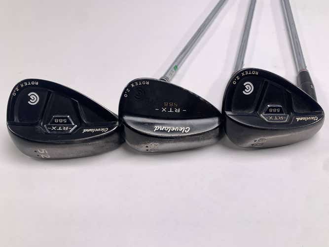 Cleveland 588 RTX CB Black Pearl Wedge Set 52* 10 | 56* 12 | 60* 12 DG Mens LH