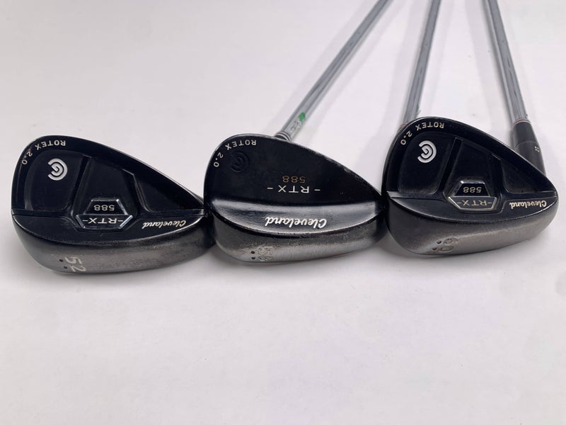 Cleveland 588 RTX CB Black Pearl Wedge Set 52* 10 | 56* 12 | 60* 12 DG Mens LH