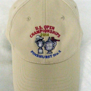 U.S. Open Championships 2014 Pinehurst No. 2 Structured Golf Hat (Tan, OSFA) NEW