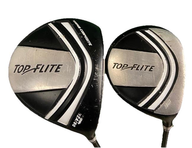Top Flite Golf Wood Set 460cc Ti Driver,3w RH Men's Regular Graphite New Grips