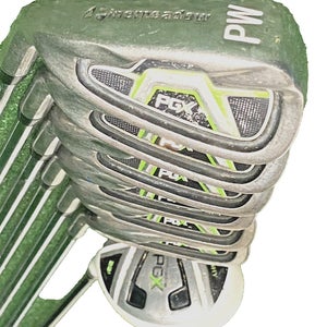 Pinemeadow PGX Iron Set 4h,5-PW Men's LH Stiff Steel 5i 37.5" New Jumbo Grips