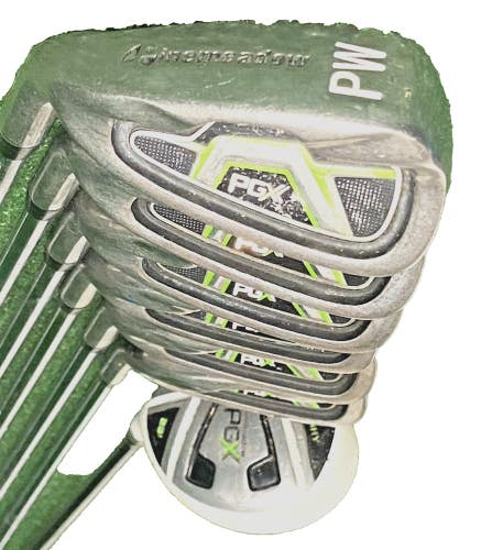 Pinemeadow PGX Iron Set 4h,5-PW Men's LH Stiff Steel 5i 37.5" New Jumbo Grips