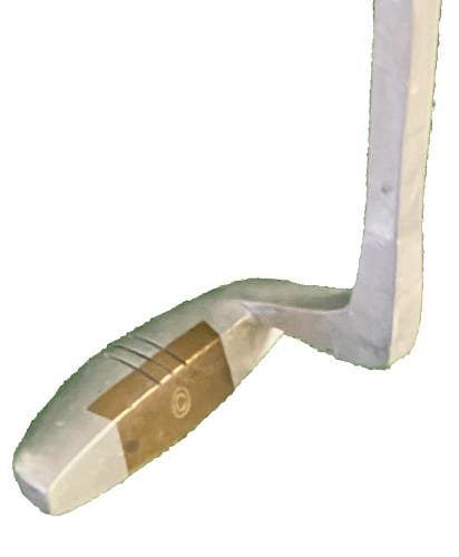 Otey Crisman Jones Rake 2" Backward Offset Brass Insert Putter Sq Aluminum 36 RH