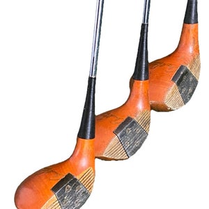 Arnold Palmer Precision Balanced 8-8129 Persimmon Wood Set Driver,3w,4w Steel RH