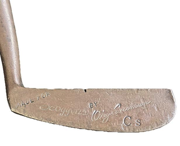 Otey Crisman C S Made For Scoggins Brass Blade Putter Steel 35.5" RH Pistol Grip