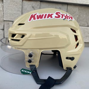 CCM Tacks 710 Pro Stock Hockey Helmet Wheat Beige Small Visor Combo 8571