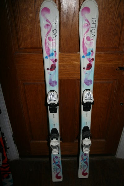 Kid's All Mountain 130 cm Volkl Chica Skis with Marker 4.5 Adjustable Bindings
